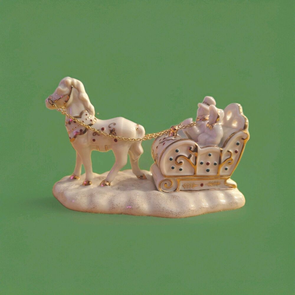 Lenox Mistletoe Park Series Horse & Sleigh 2009